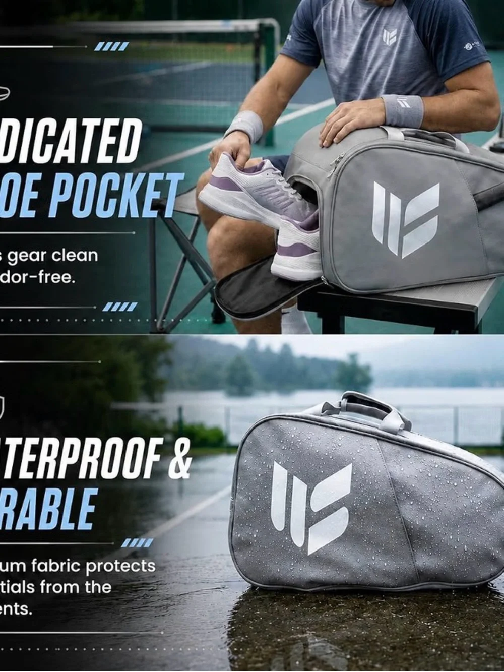 Smartway Gray 40L Pickleball Bag